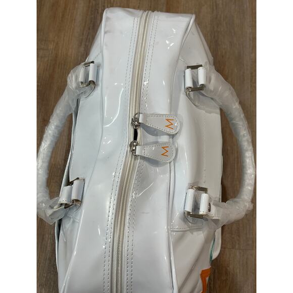 Moroccanoil White Vinyl Carry-On Overnight Travel Duffle Bag – 18x7x12 - Picture 6 of 15